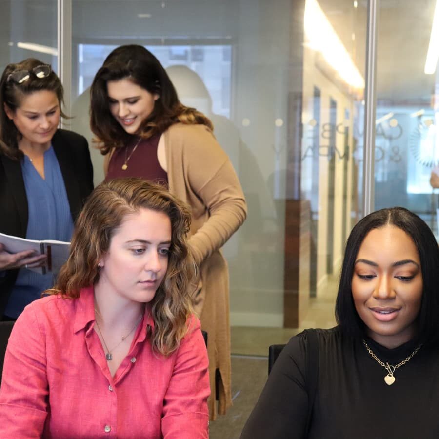 Group of women collaborating in an office